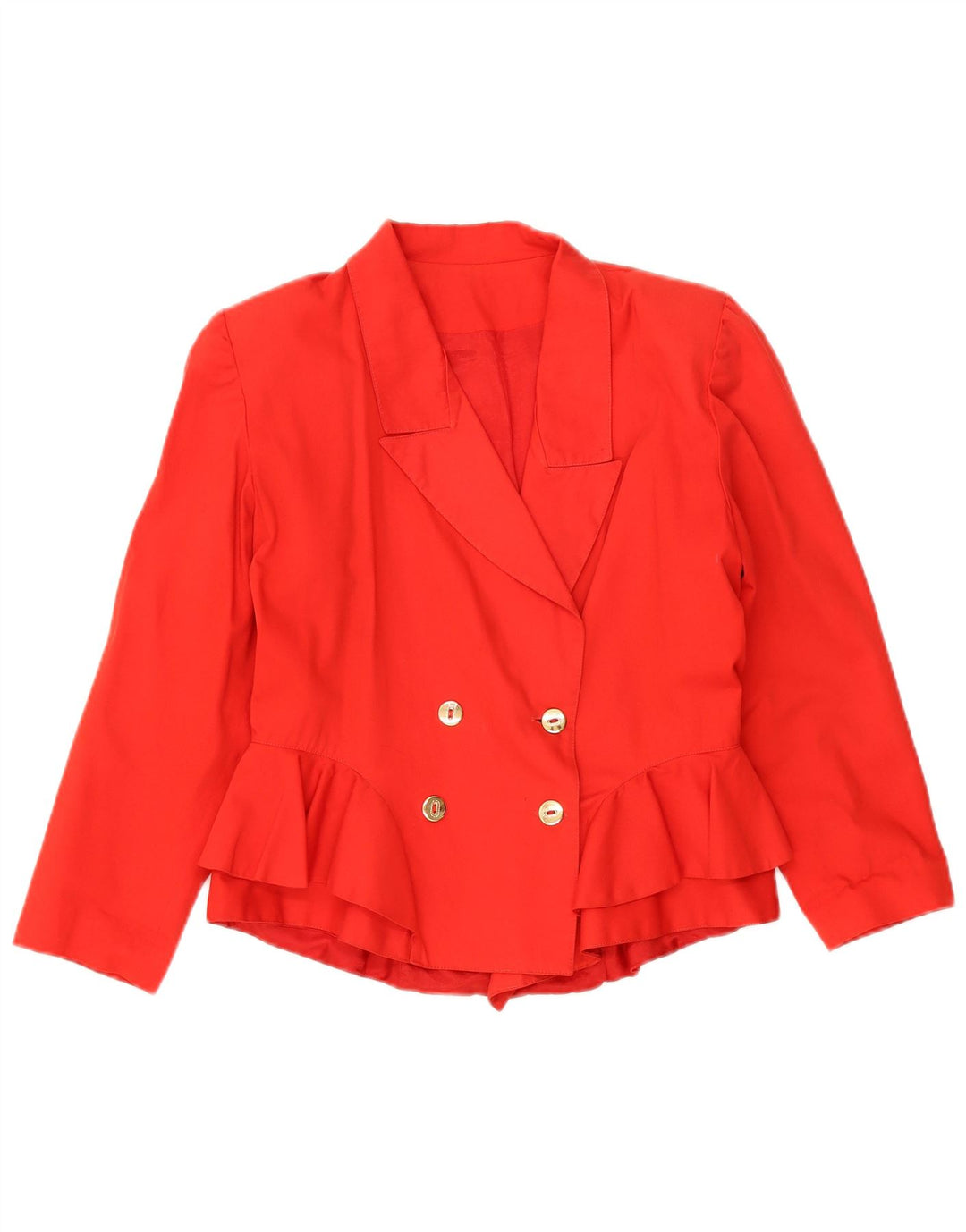 Giacca blazer doppiopetto vintage da donna UK 14 rossa media