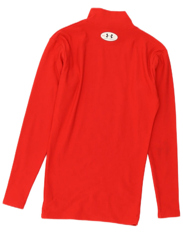 Under Armour Womens Cold Gear Top manica lunga UK 8 piccolo nylon rosso