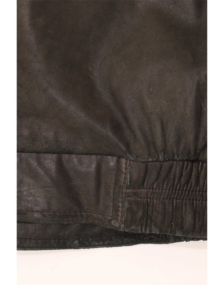 Giacca in pelle da uomo Itallo UK 40 grande nera