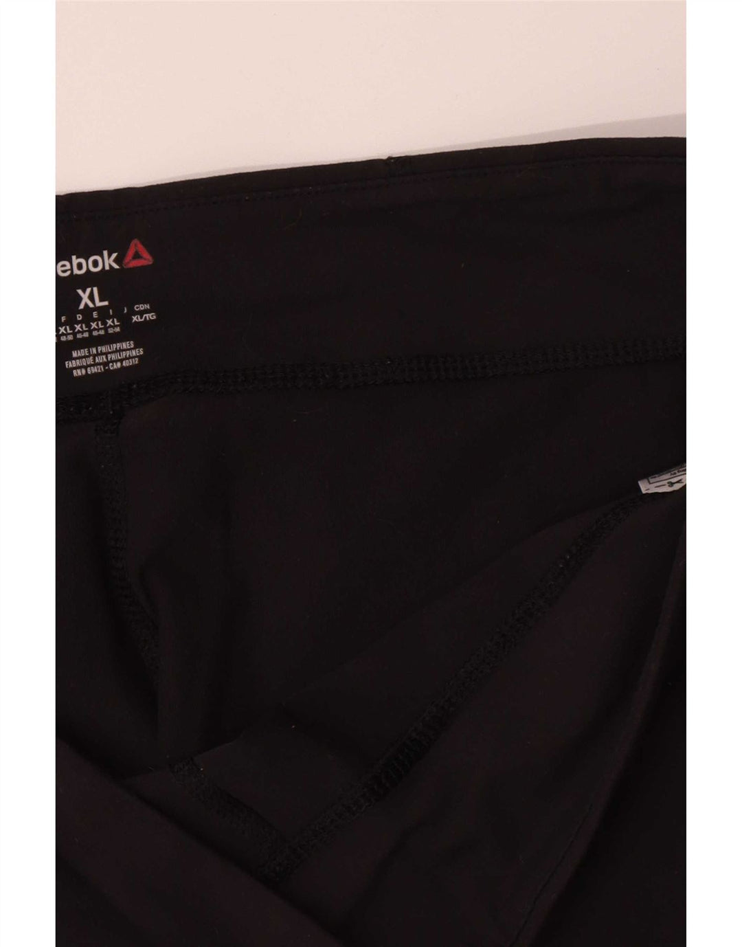 Leggings Capri Reebok da donna UK 18 XL nylon nero