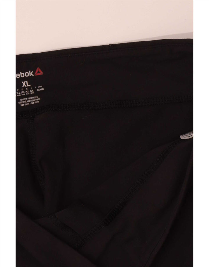 Leggings Capri Reebok da donna UK 18 XL nylon nero