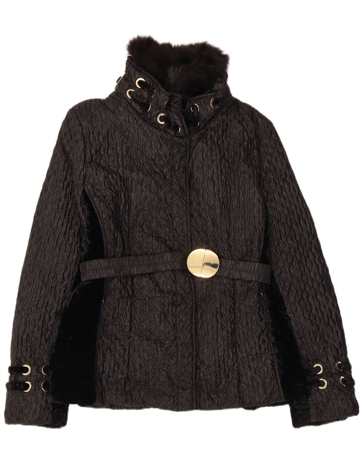 Piumino Donna VINTAGE IT 50 XL Nero Viscosa