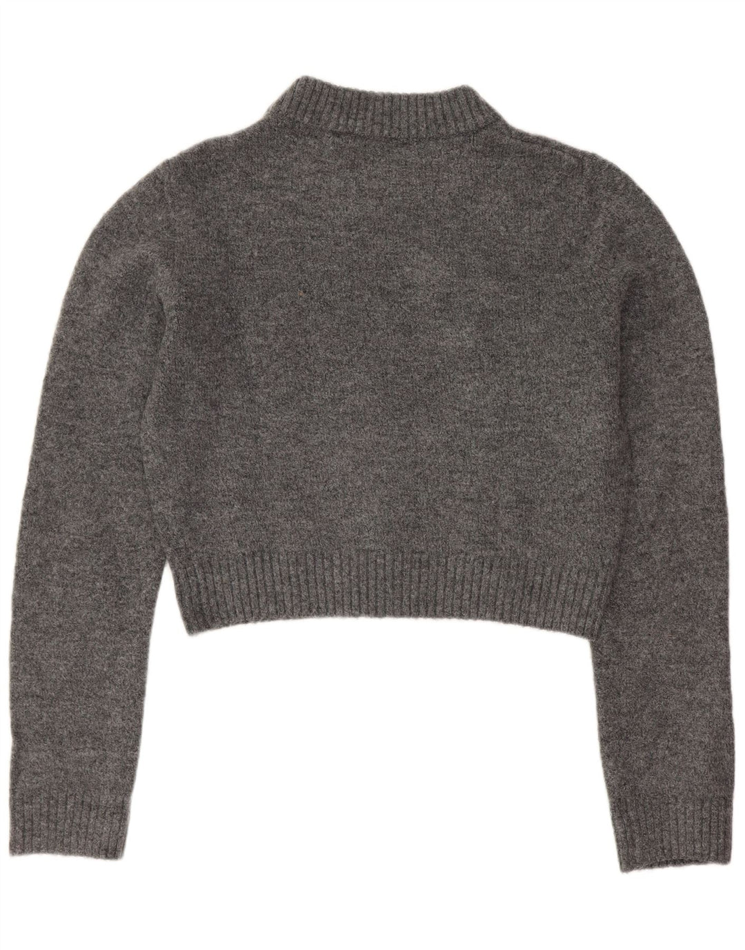Maglione girocollo con grafica oversize da donna Zara UK 10 piccolo grigio