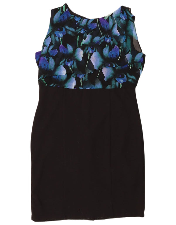 Abito tubino senza maniche da donna Monsoon UK 18 XL Poliestere floreale nero