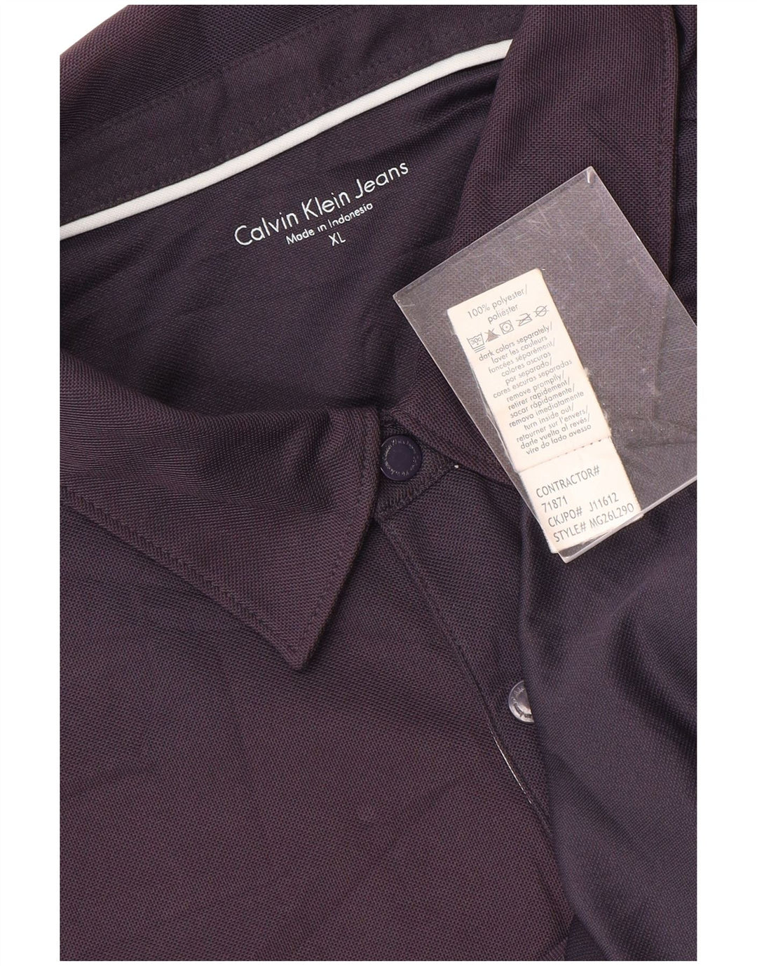Polo da uomo Calvin Klein Jeans XL blu navy in poliestere