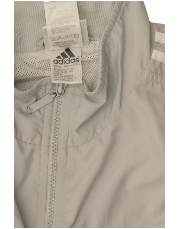 Giacca da tuta da uomo Adidas UK 42/44 Large Grigio Poliestere