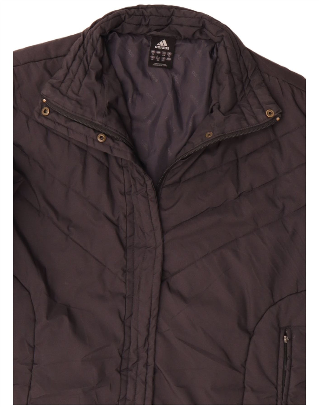 Cappotto imbottito da donna Adidas UK 16 grande grigio in poliammide