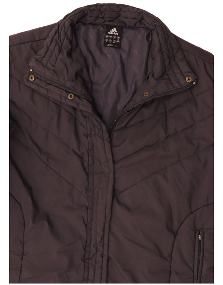Cappotto imbottito da donna Adidas UK 16 grande grigio in poliammide