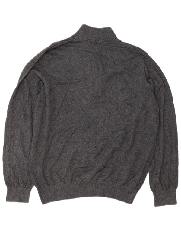 L.L.Bean Maglione da uomo con vestibilità regolare e collo con zip, grigio medio classico