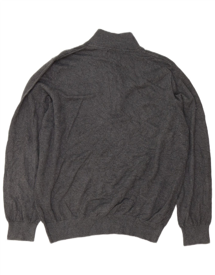 L.L.Bean Maglione da uomo con vestibilità regolare e collo con zip, grigio medio classico