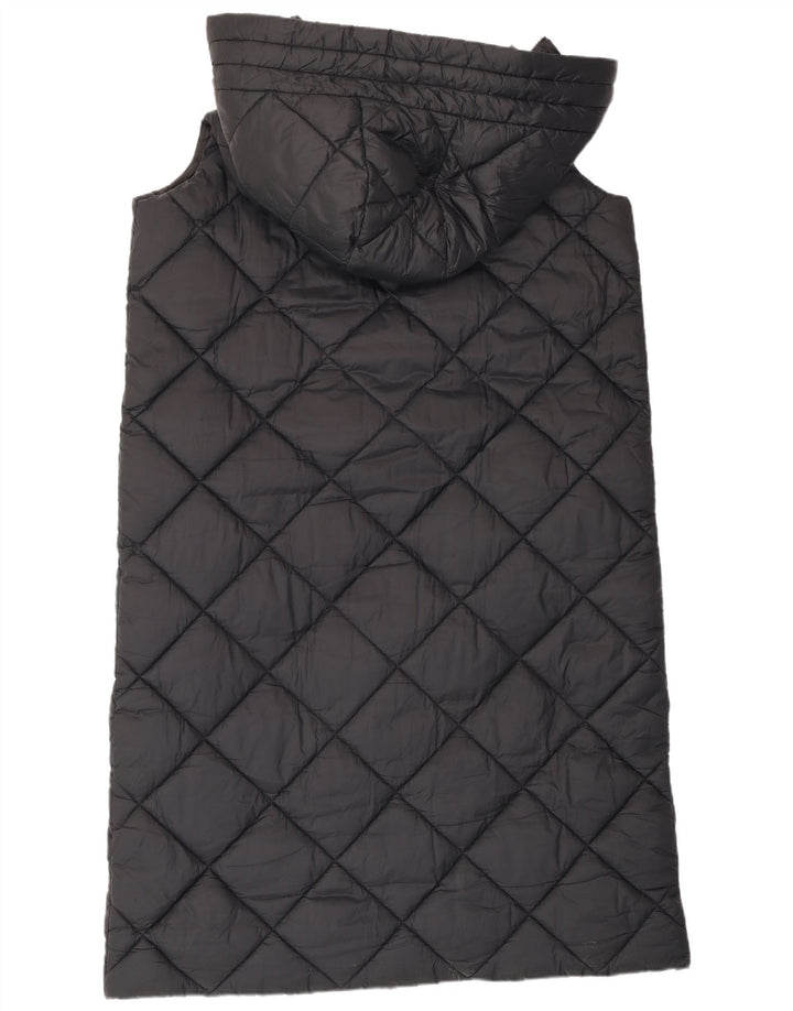 Gilet imbottito lungo con cappuccio oversize da donna Barbour UK 12 medio nero