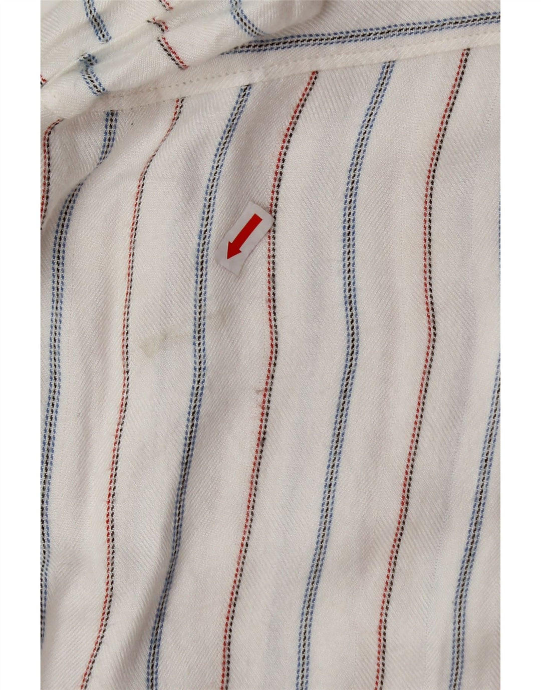 SUPERDRY Womens Shirt UK 16 Large White Striped Viscose Vintage Superdry and Second-Hand Superdry from Messina Hembry 