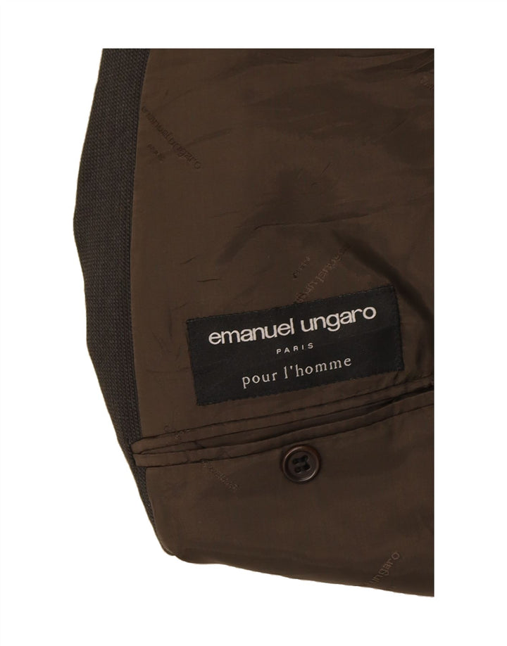 EMANUEL UNGARO Mens 3 Button Blazer Jacket UK 38 Medium Brown Vintage Emanuel Ungaro and Second-Hand Emanuel Ungaro from Messina Hembry 