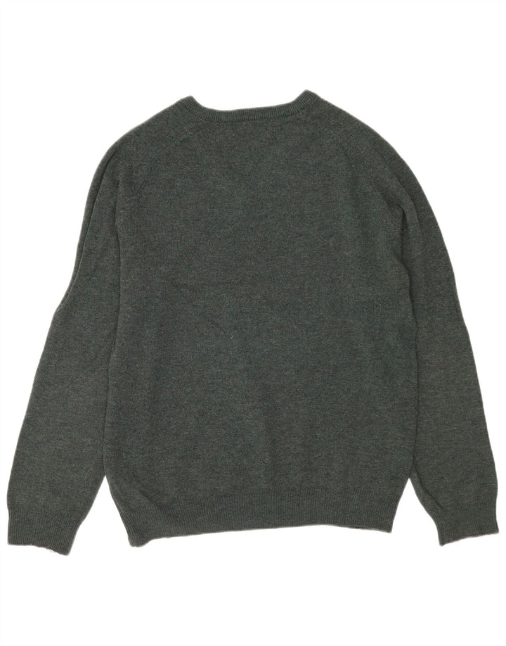 Maglione oversize con scollo a V da donna Marks & Spencer UK 16 grande verde