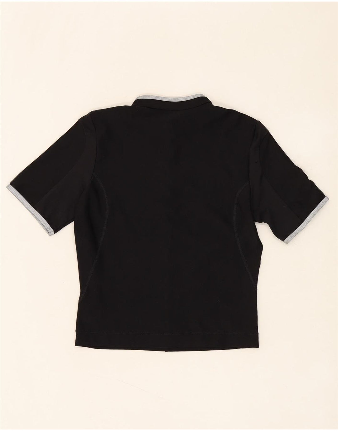 NIKE Womens Short Sleeve Tracksuit Top Jacket UK 10/12 Medium Black Vintage Nike and Second-Hand Nike from Messina Hembry 