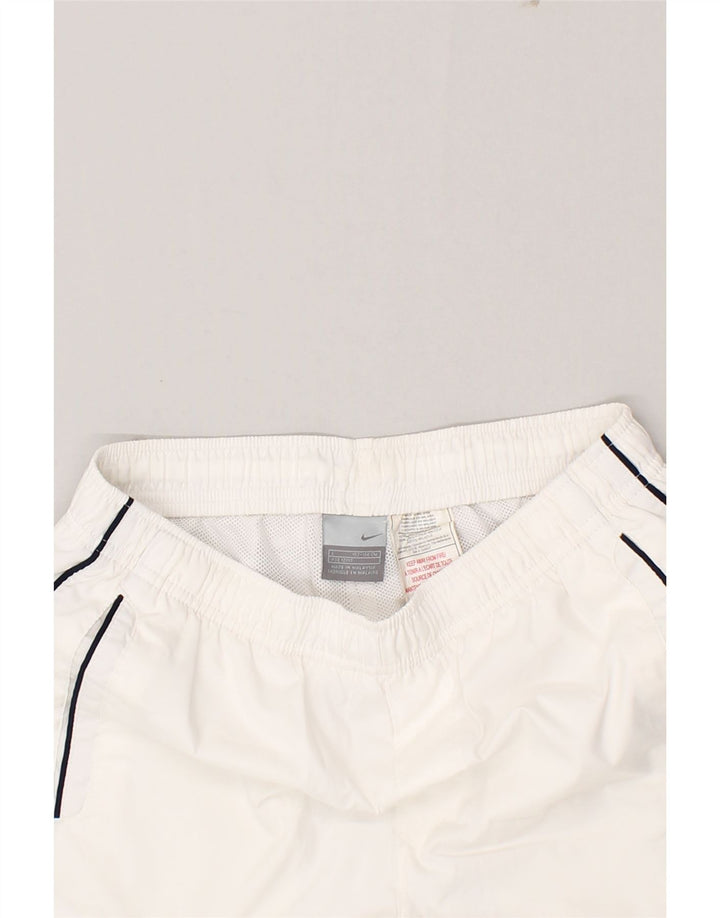 NIKE Boys Bermuda Sport Shorts 12-13 Years Large White Polyester Vintage Nike and Second-Hand Nike from Messina Hembry 