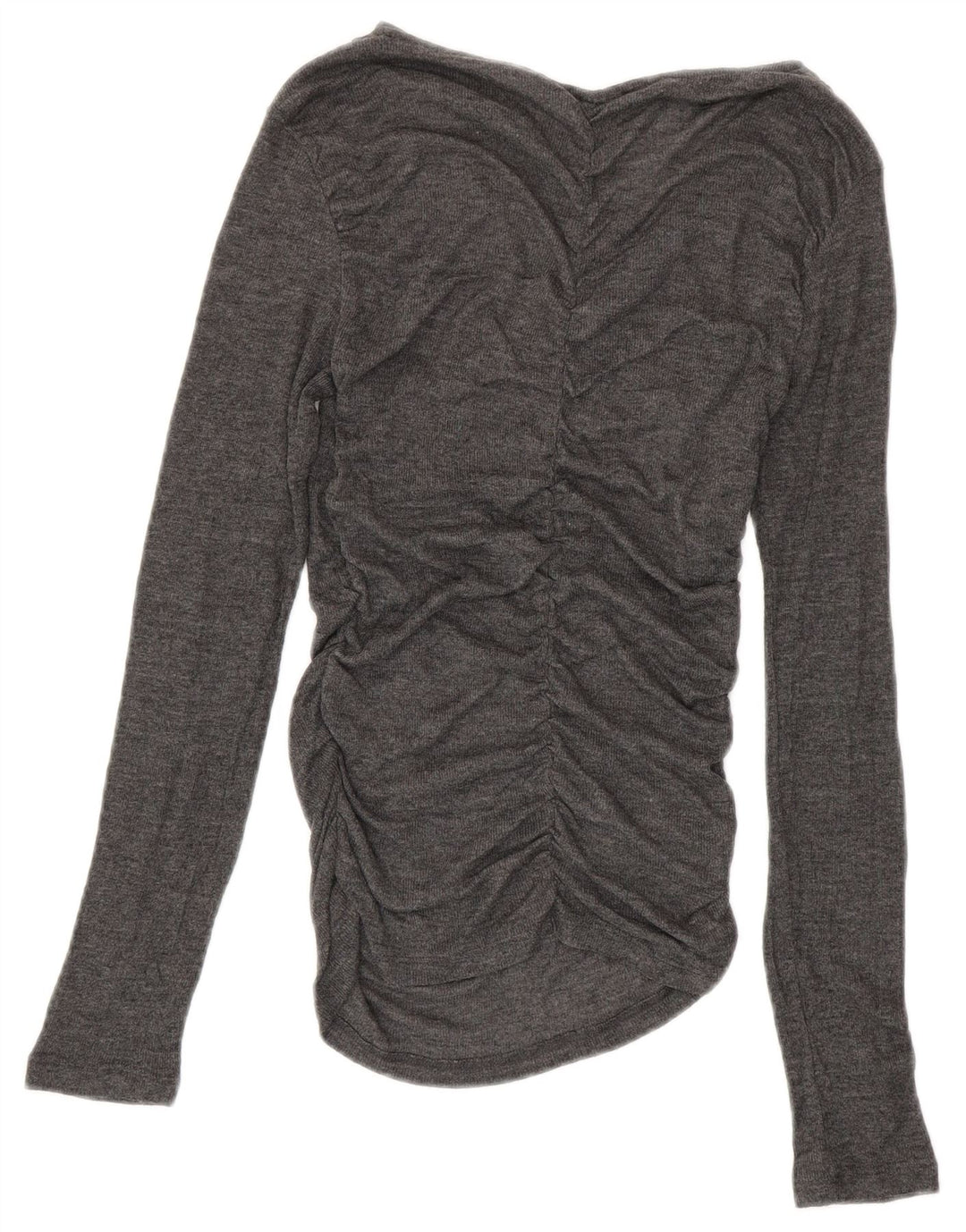 Top Camicetta Da Donna ZARA UK 12 Poliestere Grigio Medio