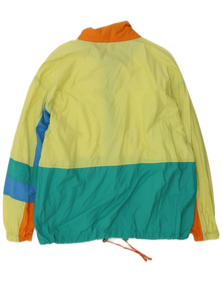 Giacca utilitaria vintage da uomo UK 40 grande blocco di colori multicolore