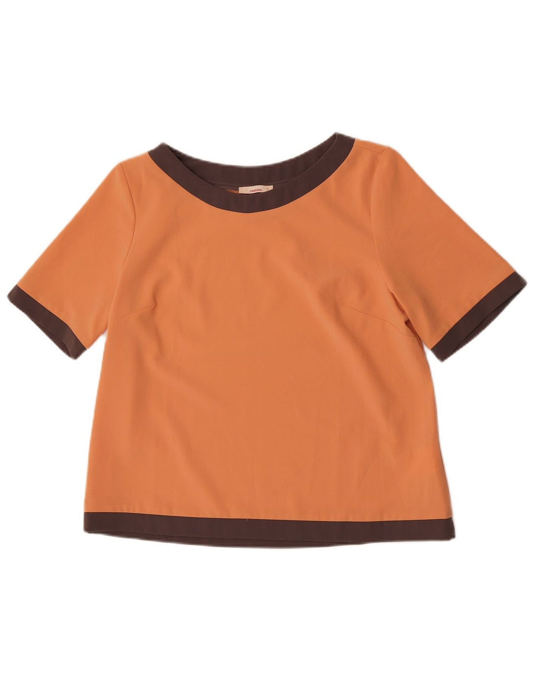 Camicetta corta da donna Carrera Top UK 10 Small Arancione Colourblock Poliestere