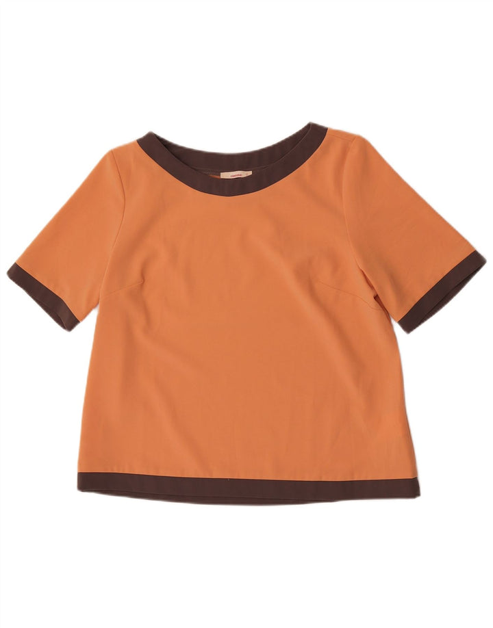 Camicetta corta da donna Carrera Top UK 10 Small Arancione Colourblock Poliestere