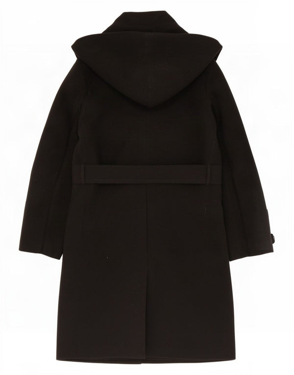 Cappotto doppio petto con cappuccio da donna Zara UK 18 XL poliestere nero