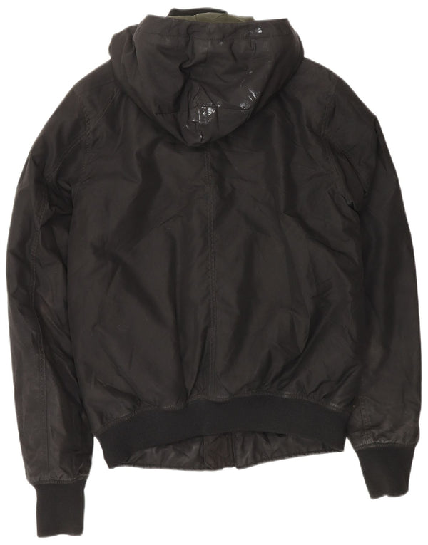 Giacca a vento con cappuccio da uomo G-Star UK 38 poliestere nero medio