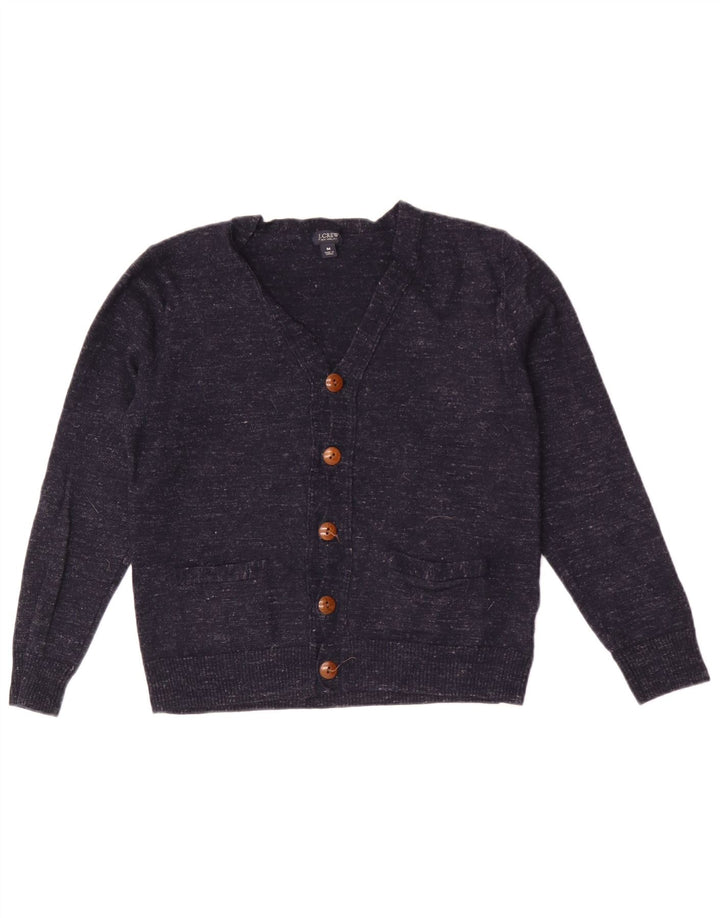 J. Crew Maglione cardigan slim fit da uomo in lana screziata media blu navy