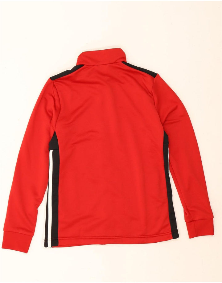 Giacca da tuta da ragazzo Adidas 13-14 anni in poliestere color block rosso