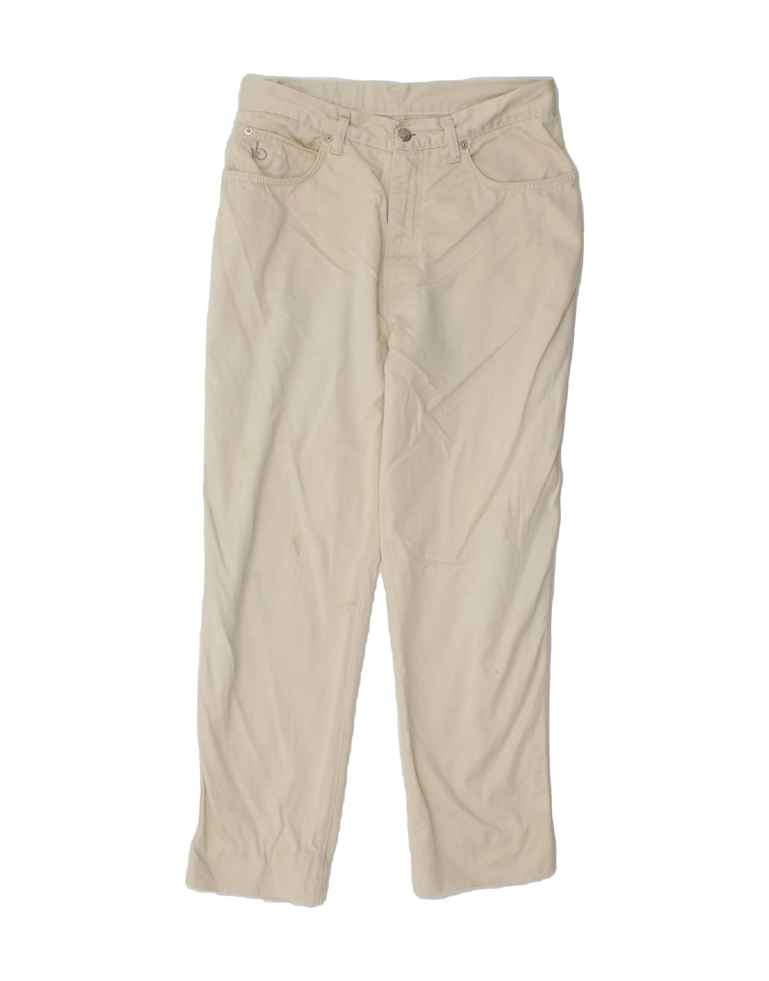 ROCCOBAROCCO Womens Cropped Trousers IT 47 Large W30 L26 Off White Vintage Roccobarocco and Second-Hand Roccobarocco from Messina Hembry 