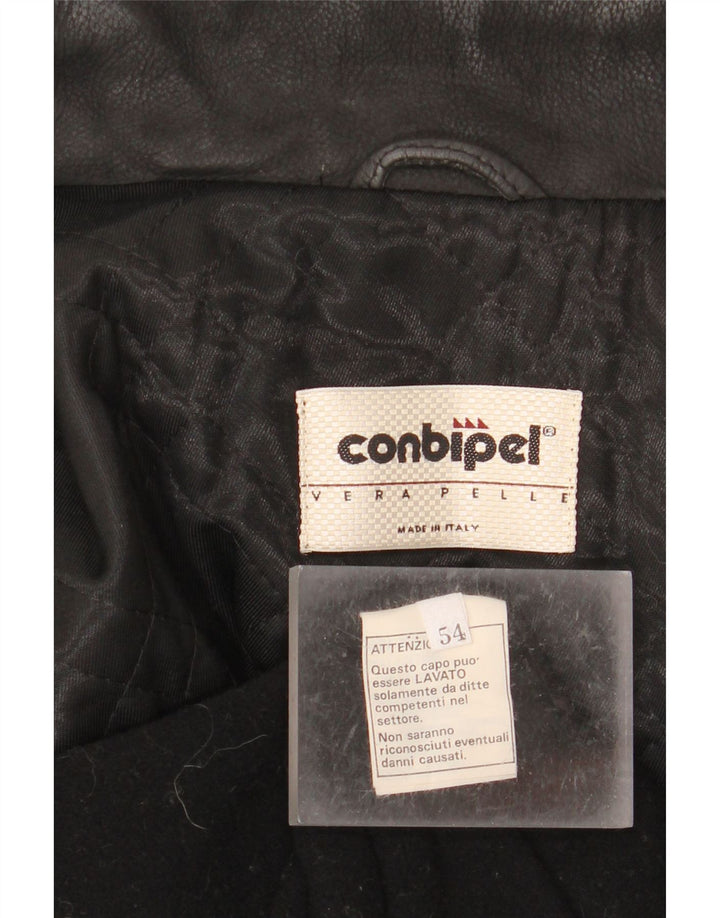 CONBIPEL Cappotto in Pelle Uomo IT 54 XL Pelle Nera