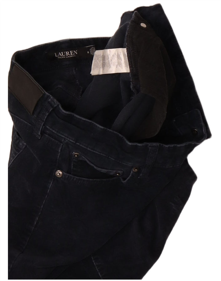 Pantaloni da donna in velluto a coste RALPH LAUREN US 8 Medium W30 L30 Blu Navy