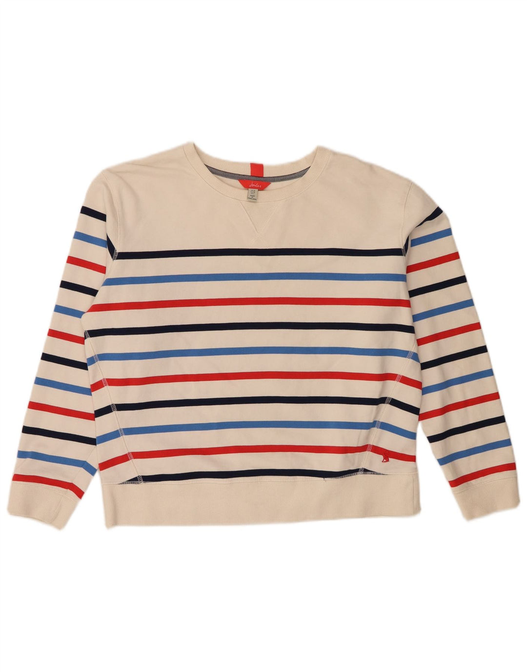 Felpa oversize da donna Joules UK 10 Small Off White Striped