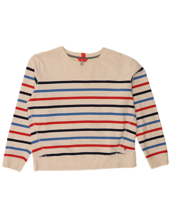 Felpa oversize da donna Joules UK 10 Small Off White Striped