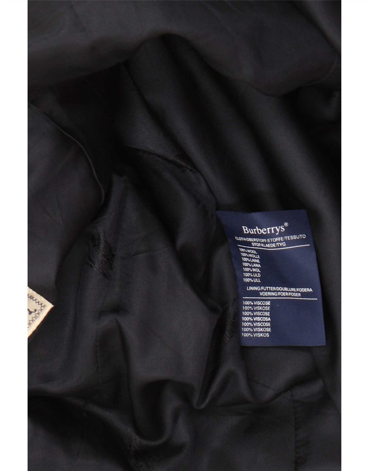 Burberrys Giacca blazer da donna a 1 bottone UK 12 Media Blu navy Lana
