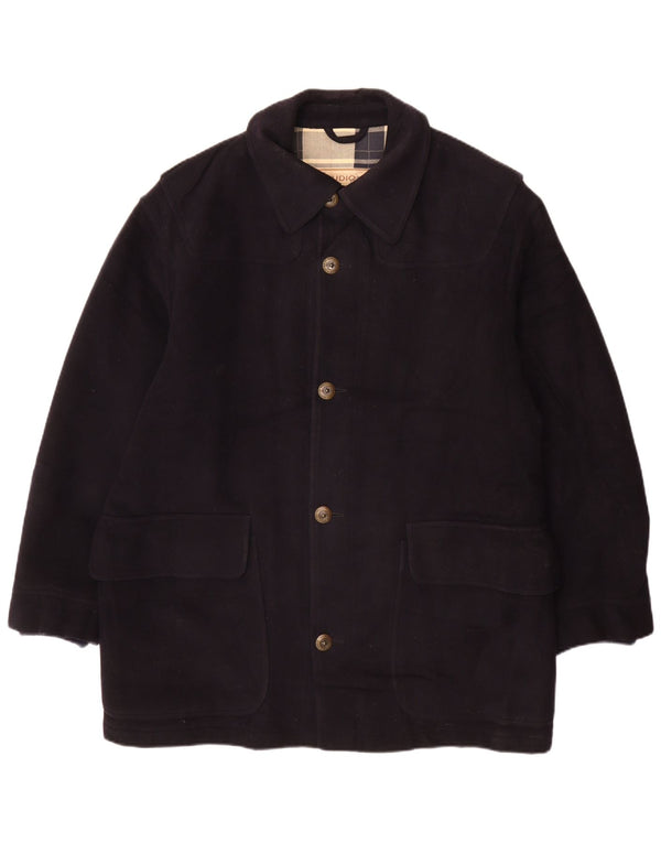 Cappotto da uomo Ferre IT 50 Large in lana vergine blu navy