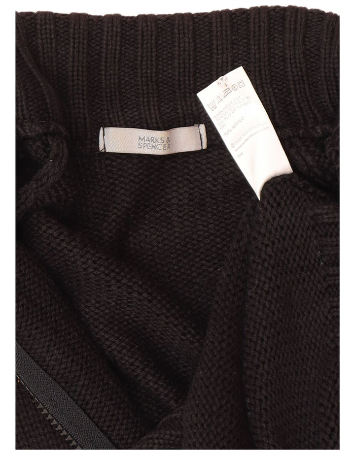 Maglione cardigan da donna Marks & Spencer UK 14 acrilico nero medio