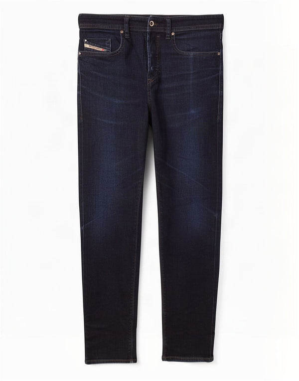 Diesel Mens Buster Regular Slim Tapered Jeans W32 L34 Navy Blue Cotton