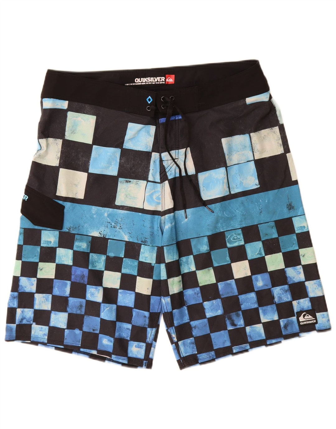 Pantaloncini da bagno da uomo Quiksilver grandi in poliestere geometrico blu