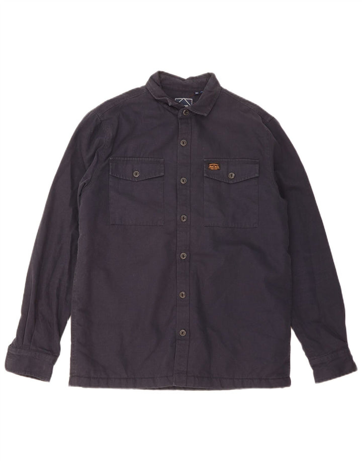 Camicia da uomo Sherpa Lumberjack Superdry in cotone blu navy medio