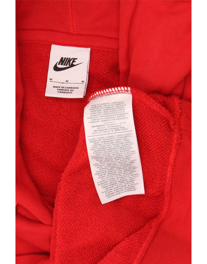 Maglia con cappuccio Nike da uomo in cotone rosso medio