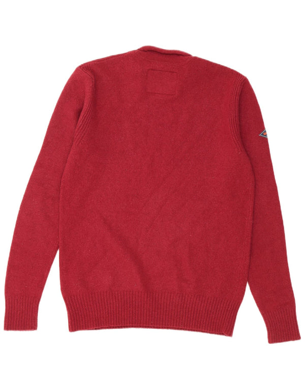 Maglione da uomo a collo alto SUPERDRY grande lana d'agnello bordeaux