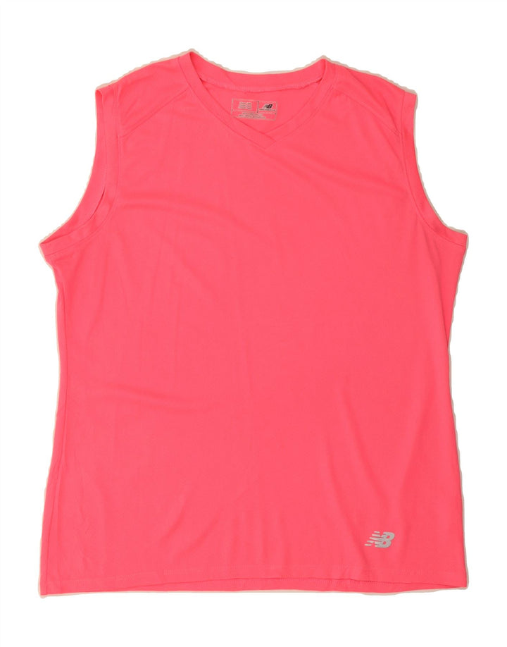 NEW BALANCE Womens Vest Top UK 20 2XL Pink Polyester Vintage New Balance and Second-Hand New Balance from Messina Hembry 