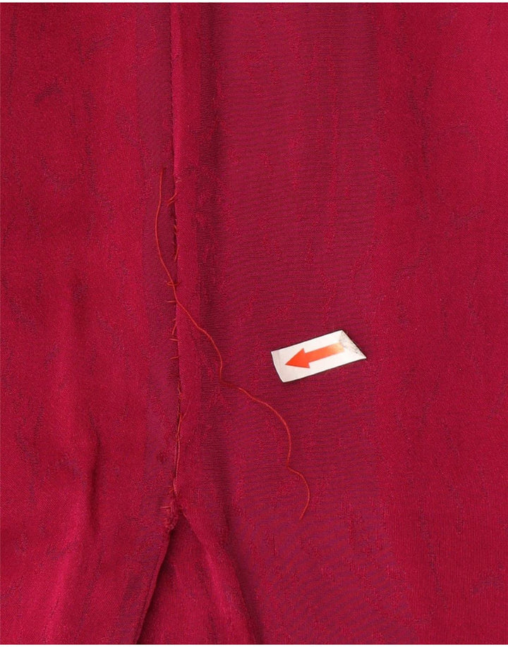 Abito maxi a maniche lunghe da donna Rouie UK 12 Acetato rosso medio