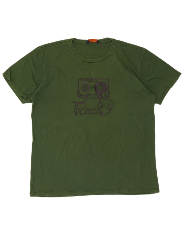 T-shirt grafica da uomo Trussardi Jeans 2XL Verde
