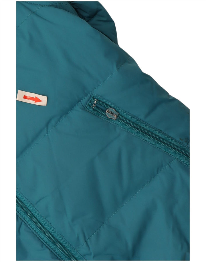 Giubbotto imbottito reversibile per bambina Benetton con cappuccio 7-8 anni Blu medio