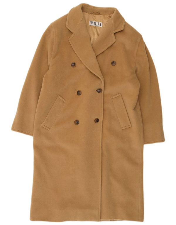 Cappotto doppiopetto oversize da donna Marella UK 12 Lana beige medio