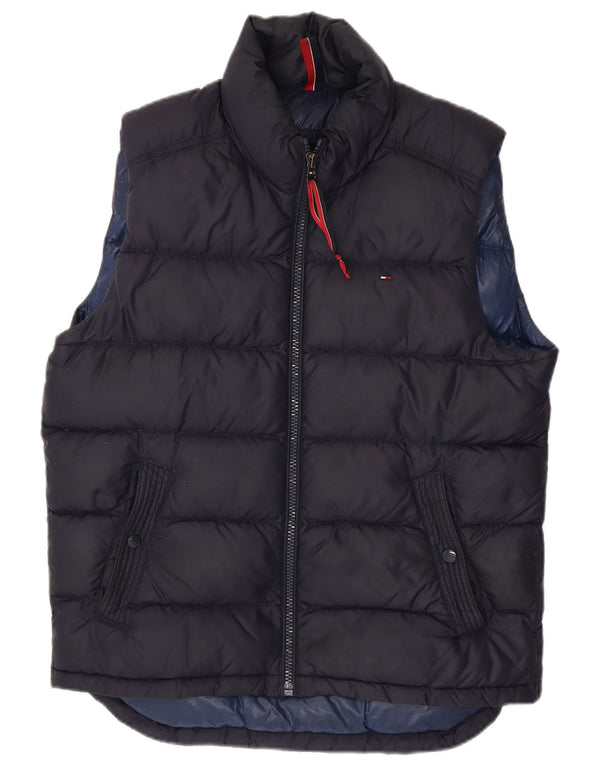 TOMMY HILFIGER Gilet imbottito da uomo UK 40 Large Blu Navy Nylon