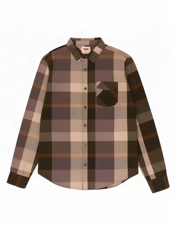 Camicia da uomo Levi's UK 14 Cotone a quadri multicolore medio