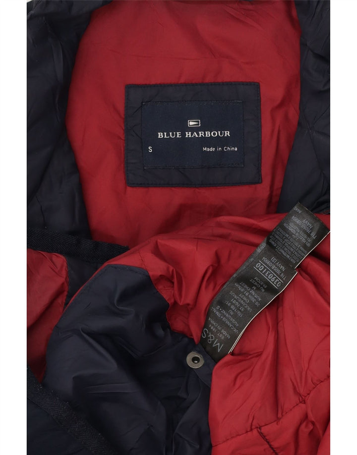 Giacca imbottita Marks & Spencer da uomo Blue Harbour UK 36 Small Blu Navy