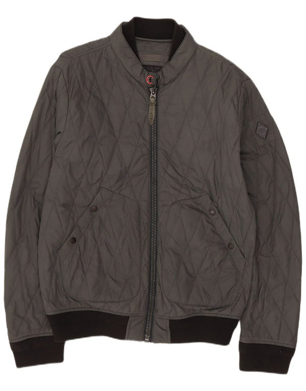 Giacca trapuntata da uomo Replay UK 40 Large in poliammide color block grigio